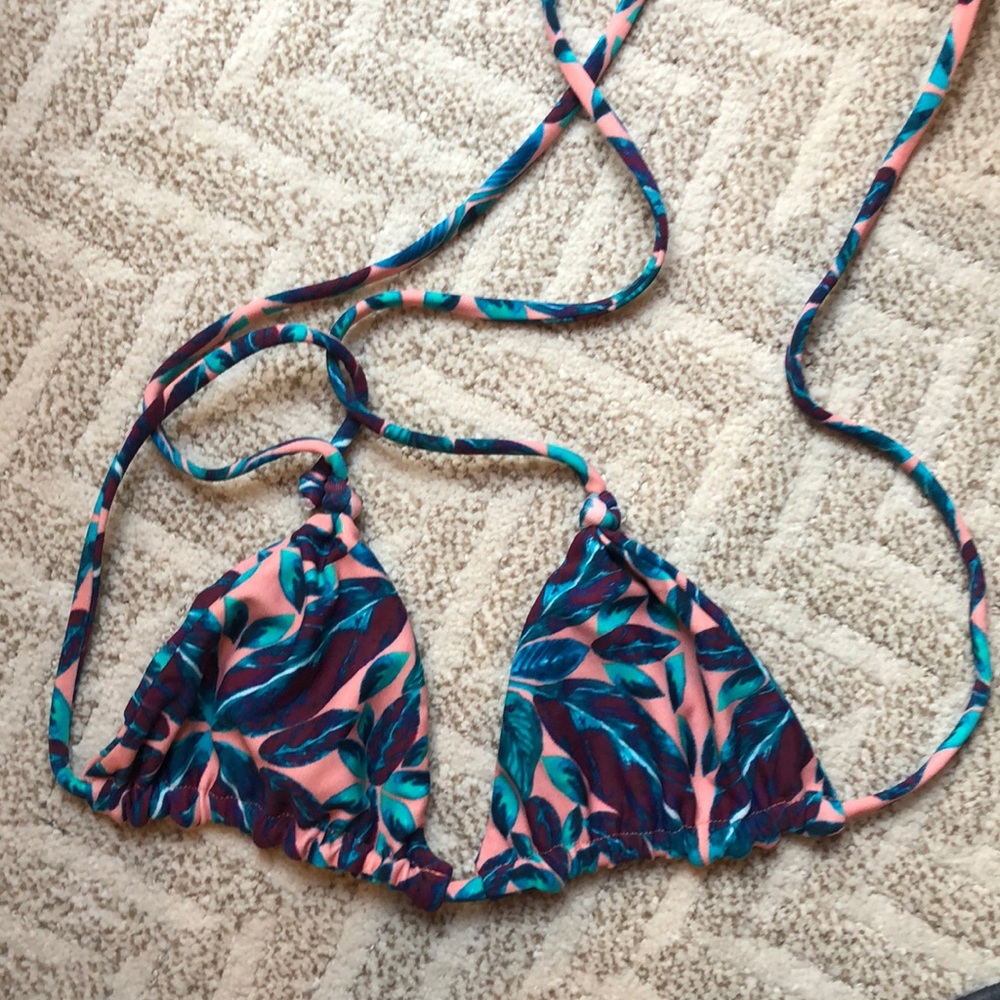 Colorful floral Posh Pua bikini top